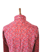 Load image into Gallery viewer, 1960s Style Red Flora Mod 100% Cotton Shirt