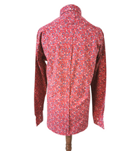 Load image into Gallery viewer, 1960s Style Red Flora Mod 100% Cotton Shirt