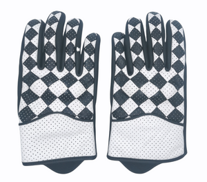 MOD CHECKER ITALIAN LEATHER SCOOTER GLOVES