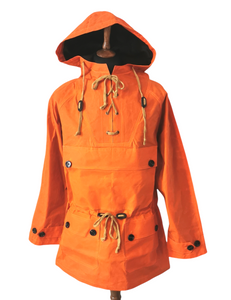 WAX COTTON BURNT ORANGE SCOOTER SMOCK