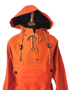 WAX COTTON BURNT ORANGE SCOOTER SMOCK