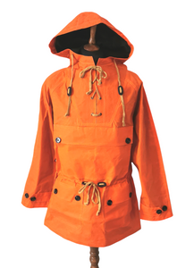 WAX COTTON BURNT ORANGE SCOOTER SMOCK