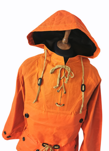 WAX COTTON BURNT ORANGE SCOOTER SMOCK