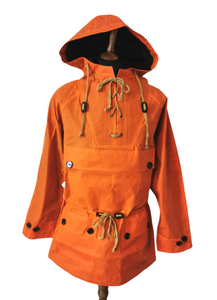 WAX COTTON BURNT ORANGE SCOOTER SMOCK