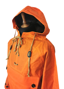 WAX COTTON BURNT ORANGE SCOOTER SMOCK