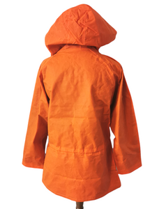 WAX COTTON BURNT ORANGE SCOOTER SMOCK